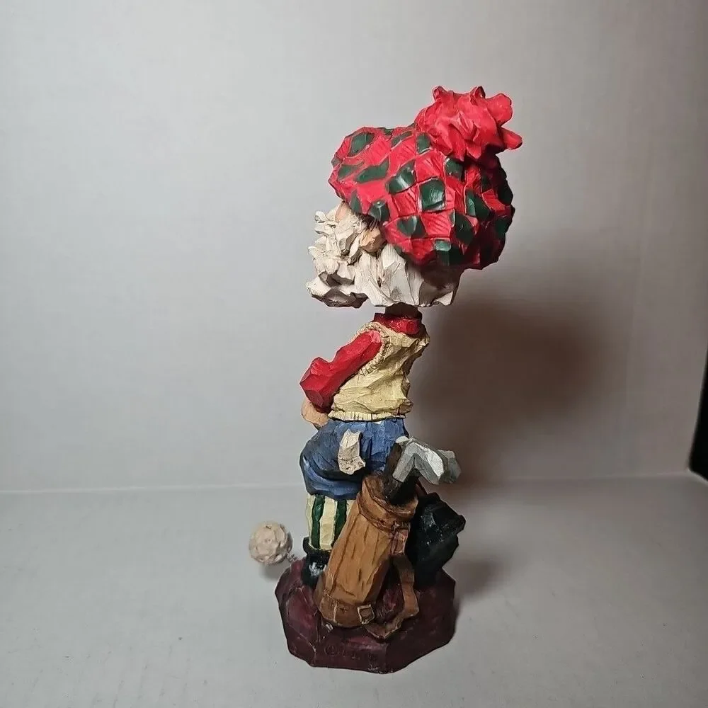 Vintage JC Penny Santa Claus Golfer Bobblehead Christmas 1998